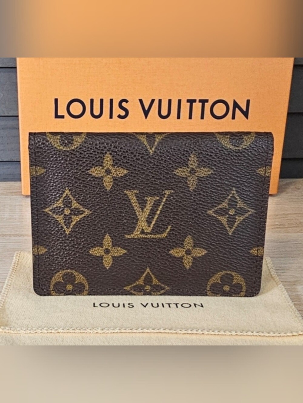 Authentic LOUIS VUITTON Monogram I.D. Cartes Case Card Holder